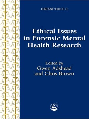 cover image of Ethical Issues in Forensic Mental Health Research